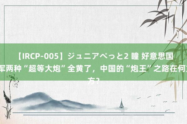 【IRCP-005】ジュニアぺっと2 瞳 好意思国陆军两种“超等大炮”全黄了，中国的“炮王”之路在何方？