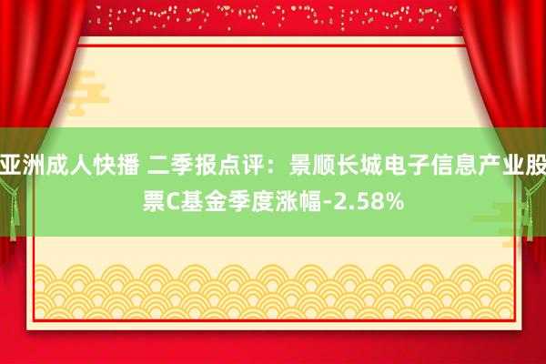 亚洲成人快播 二季报点评：景顺长城电子信息产业股票C基金季度涨幅-2.58%