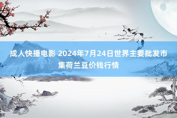 成人快播电影 2024年7月24日世界主要批发市集荷兰豆价钱行情