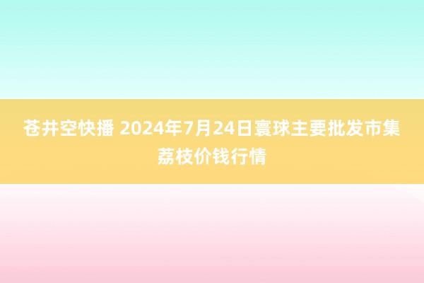 苍井空快播 2024年7月24日寰球主要批发市集荔枝价钱行情