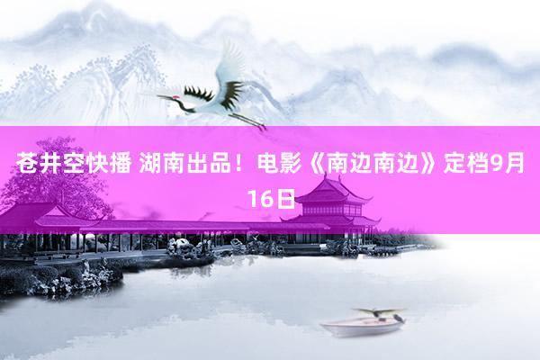 苍井空快播 湖南出品！电影《南边南边》定档9月16日