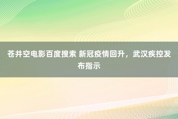 苍井空电影百度搜索 新冠疫情回升，武汉疾控发布指示