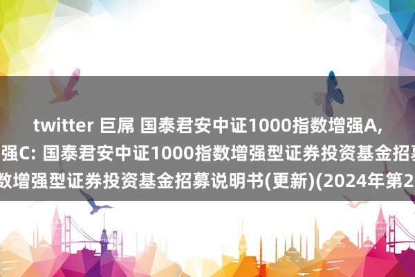 twitter 巨屌 国泰君安中证1000指数增强A,国泰君安中证1000指数增强C: 国泰君安中证1000指数增强型证券投资基金招募说明书(更新)(2024年第2号)