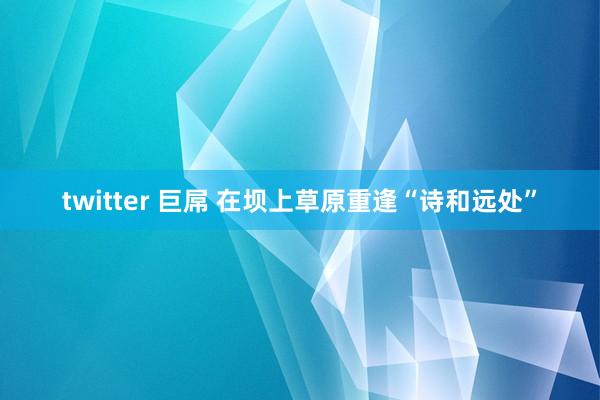 twitter 巨屌 在坝上草原重逢“诗和远处”