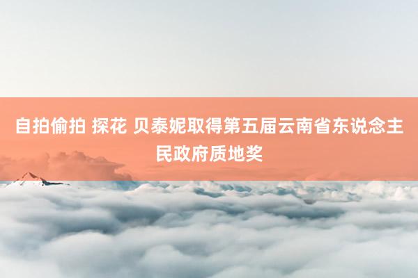 自拍偷拍 探花 贝泰妮取得第五届云南省东说念主民政府质地奖