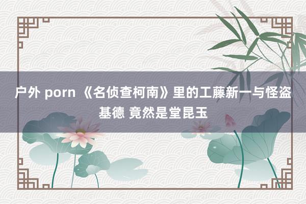 户外 porn 《名侦查柯南》里的工藤新一与怪盗基德 竟然是堂昆玉