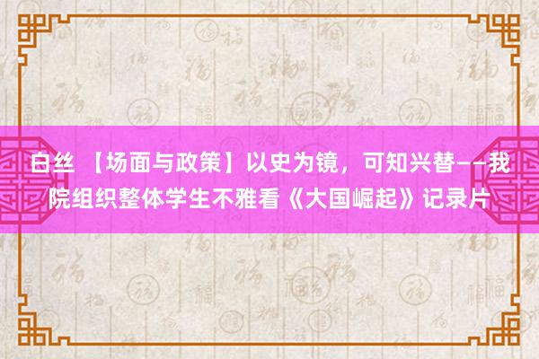 白丝 【场面与政策】以史为镜，可知兴替——我院组织整体学生不雅看《大国崛起》记录片