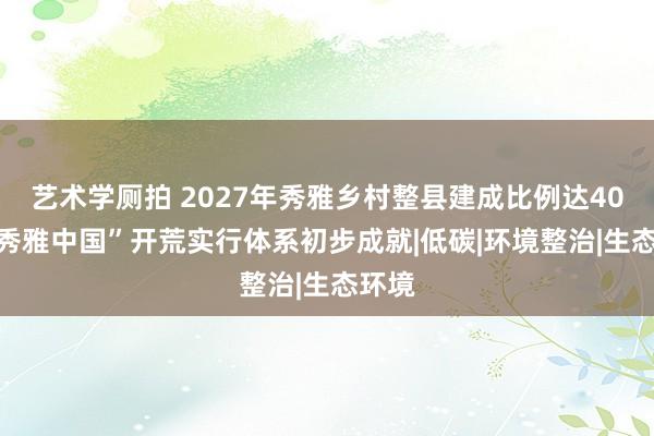 艺术学厕拍 2027年秀雅乡村整县建成比例达40% “秀雅中国”开荒实行体系初步成就|低碳|环境整治|生态环境